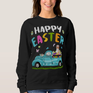 Red Australian Sshepherd With Bunny Ears Egg Hunti Sweatshirt