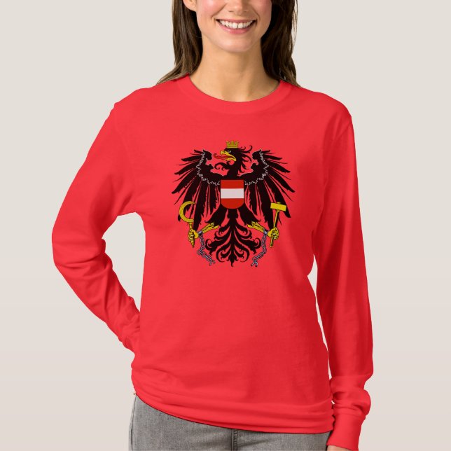RED Austria Arms Long Sleeve T-Shirt (Front)