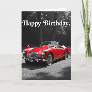 Red Auto Birthday Card