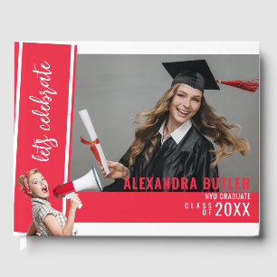 Red Autograph Keepsake Class of 2023 Graduation Guest Book