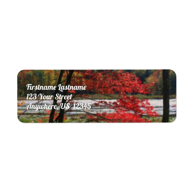 Red Autumn Foliage Marsh Orton Effect Address (Front)