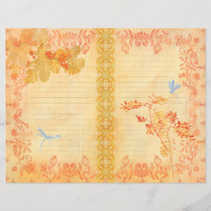 Red Autumn Junkjournal Paper