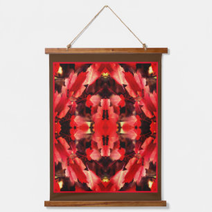 Red Autumn Leaves Nature Painting Abstract Hanging Tapestry