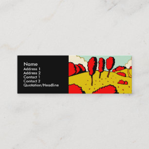 Red Autumn Mini Business Card