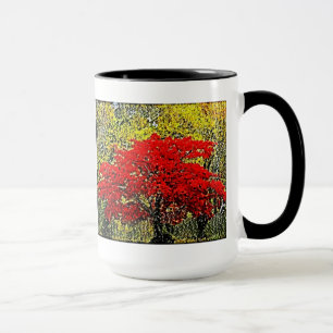 Red Autumn Painting Art - Mug