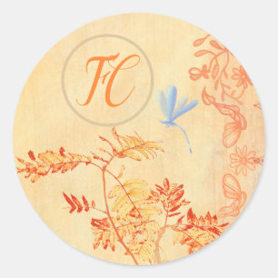 Red Autumn Personalised  Classic Round Sticker