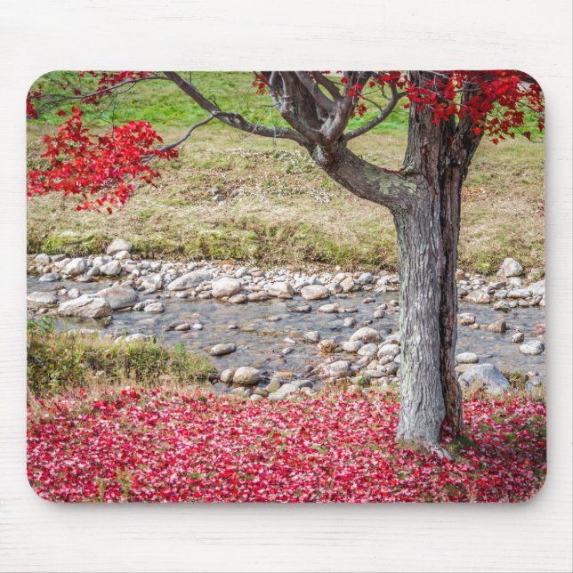 Red Autumn Tree Mousepad (Front)