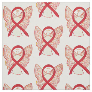 Red Awareness Ribbon Fabric Angel Art Material