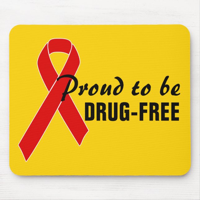 Red Awareness Ribbon + your message Mouse Pad (Front)