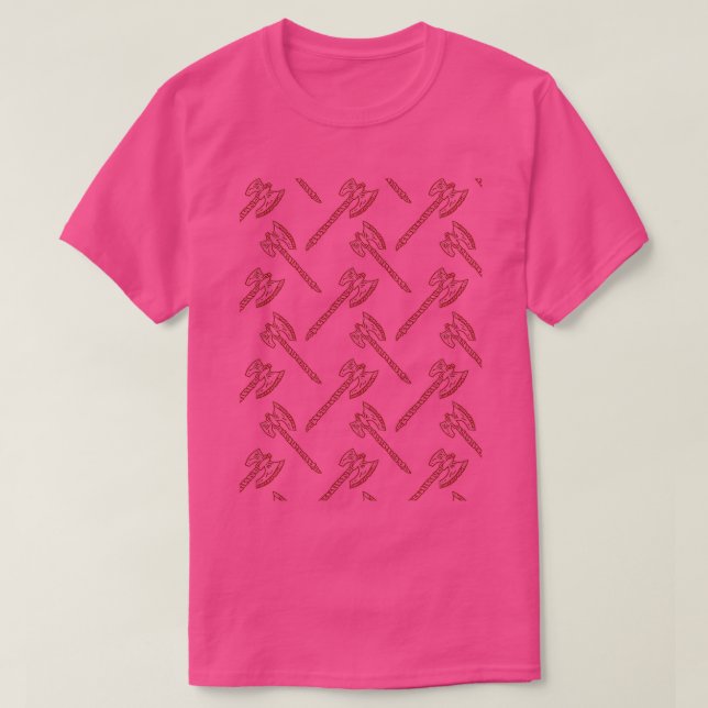Red Axe Pattern Classic TShirt (Design Front)