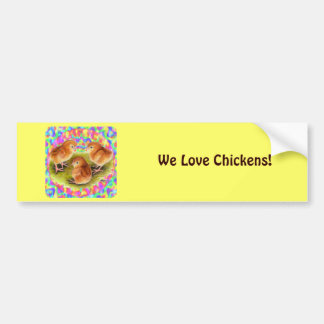 Red Baby Chicks Bumper Sticker