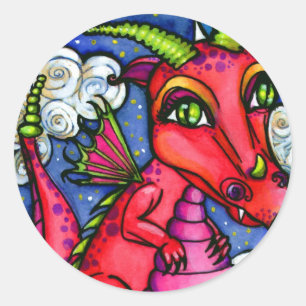 Red Baby Dragon Cute Animal Sticker Sheet