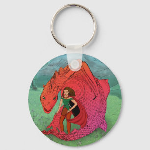 Red Baby Dragon Key Ring