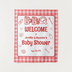 Red BaByQ Baby Shower BBQ Tapestry