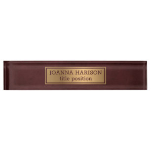 Red Background Nameplate