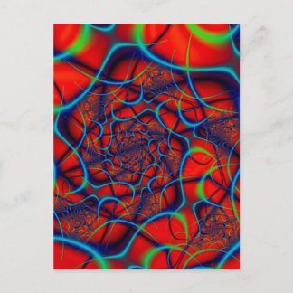 Red Background Postcard