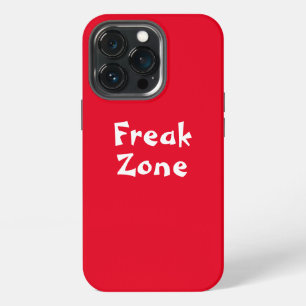 Red background white font iphone case