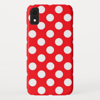 Red Background White Polka Dot Case-Mate iPhone Case