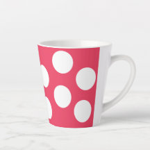 Red Background with White Circles. Polka Dot