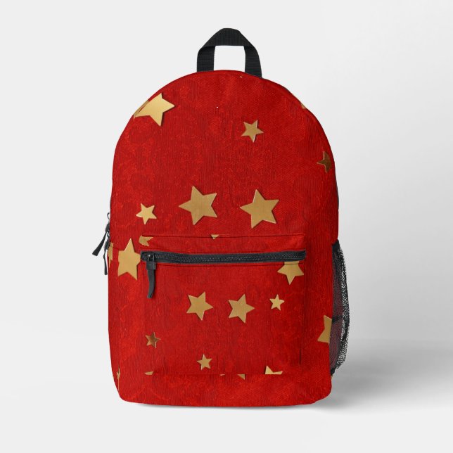 Red Backpack Gold Stars (Front)