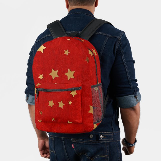 Red Backpack Gold Stars (Insitu (Model))