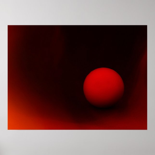 Red ball on dark poster (Front)