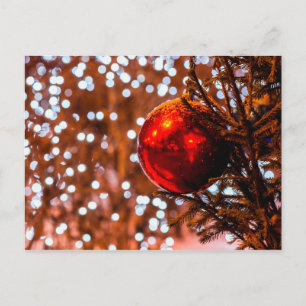 Red Ball, White Illumination Lights Postcard