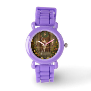 Red Ballerina and Nutcracker Glitter Wrist Watch