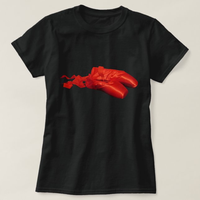 Red Ballet Shoes T-Shirt (Design Front)