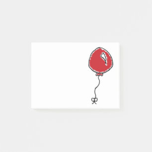 Red Balloon Party Decoration Cartoon Post-it Notes