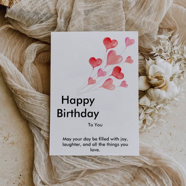 Red Balloon Printable Happy Birthday Card (Red Balloon Printable Happy Birthday Card)