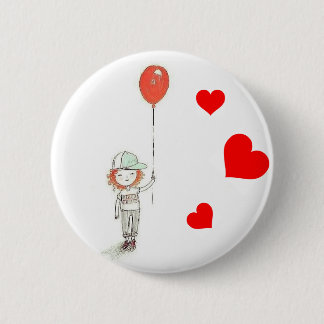 Red Balloons for Ryan 6 Cm Round Badge