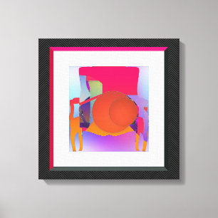 Red Balls Armchair Canvas Print