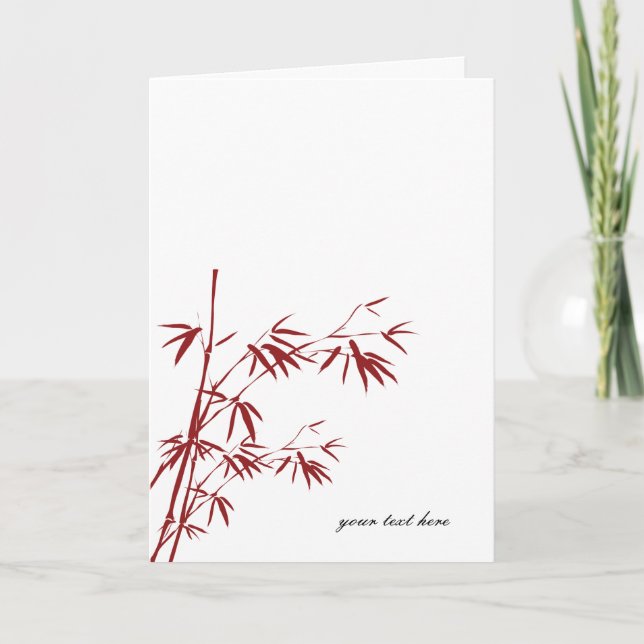 Red Bamboo Note Cards (Front)