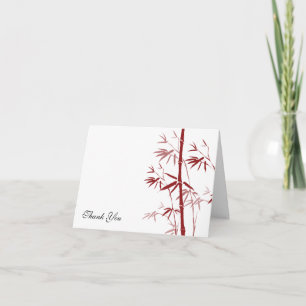 Red Bamboo Thank You Cards