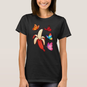 Red Banana and Butterflies T-Shirt