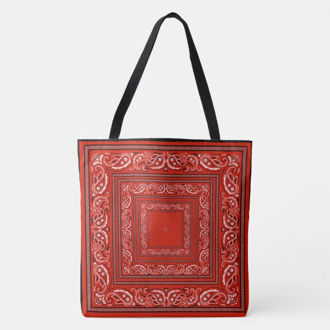Red Bandanarama Tote Bag (Front)