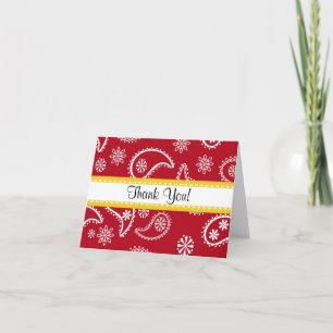 Red Bandanna All Occasion Thank You Note