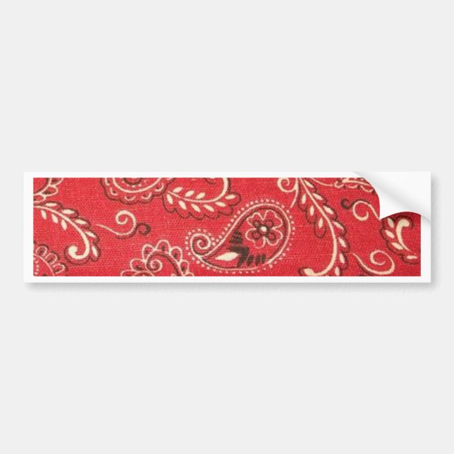 Red Bandanna Bumper Sticker (Front)