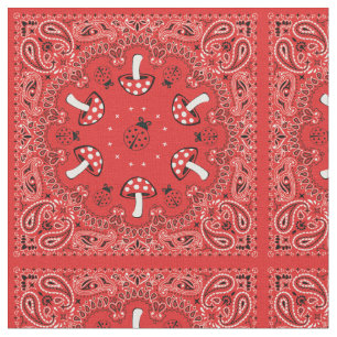 Red Bandanna Fabric