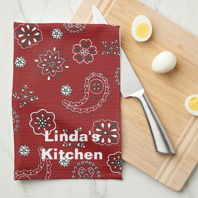 Red Bandanna Kitchen Towel (Quarter Fold)