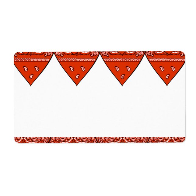 Red Bandanna Labels (Front)