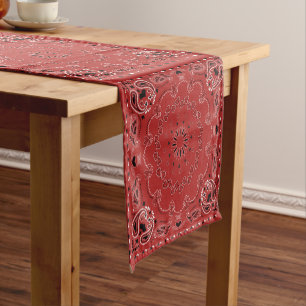 Red Bandanna  Short Table Runner