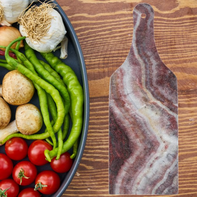 Red Banded Agate Pattern Cutting Board (In Situ)