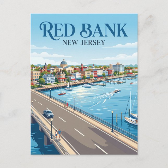 Red Bank New Jersey Postcard (Front)