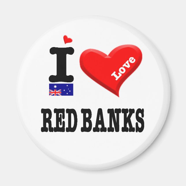 RED BANKS - I Love Magnet (Front)