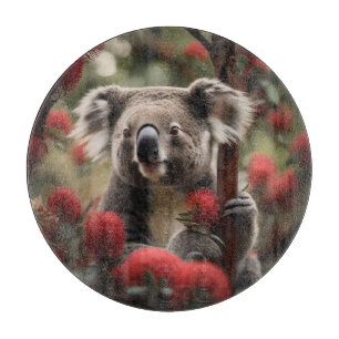 Red Banksia Tree With Koala Bear, Cutting Board