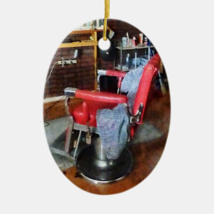 Red Barber Chair Ceramic Tree Decoration