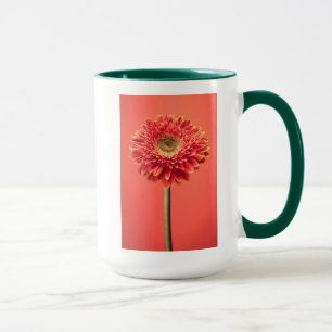 Red Barberton Gerbera Daisy Flower Mug