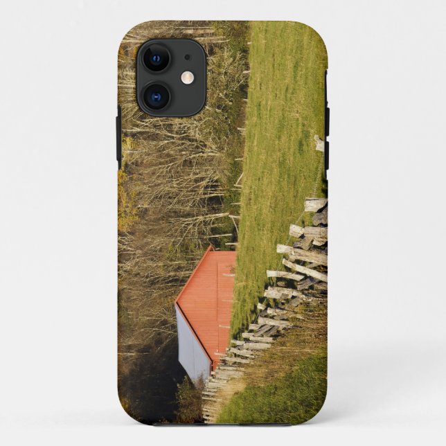 Red barn and fencerow along the Blue ridge Case-Mate iPhone Case (Back)